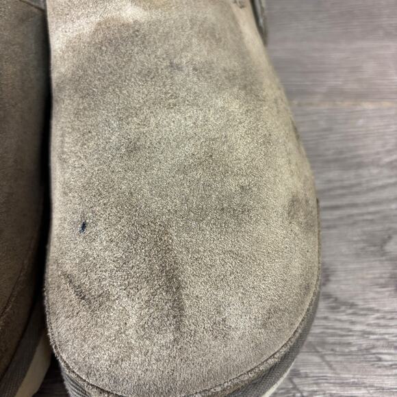 UGG Goldenstar Clog Slippers Women's 10 Brown Hickory Suede Platform Sandals - Picture 11 of 16